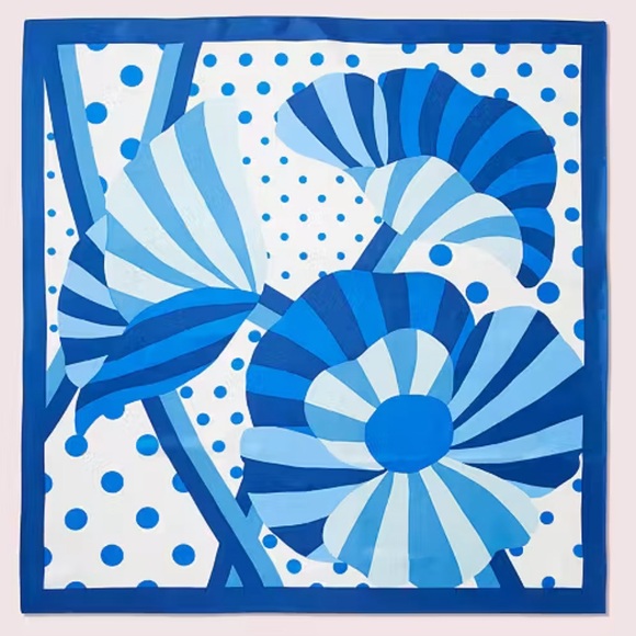 kate spade Accessories - Kate Spade Geo Bloom Silk Square Scarf